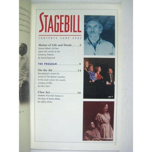 Arthur Miller Man Who Had All the Luck Stagebill June 2002 Chris O'Donnell - Picture 3 of 6